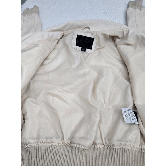 Miss London Black Label Lined FAUX Leather Bomber Biker Jacket Sz Small READ - Picture 9 of 16